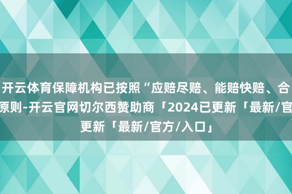 开云体育保障机构已按照“应赔尽赔、能赔快赔、合理预赔”原则-开云官网切尔西赞助商「2024已更新「最新/官方/入口」